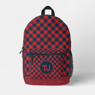 Klassischer Mit Monogramm Vorschulaufsatz Bedruckter Rucksack