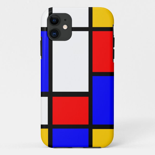 Klassischer Mondrian Case-Mate iPhone Hülle (Rückseite)