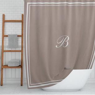 Klassischer Monogramm-Brief für die lateinische Gr Duschvorhang