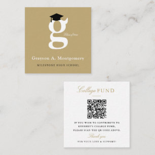 Klassischer Monogramm Gold 'G' Abschluss Hochschul Begleitkarte