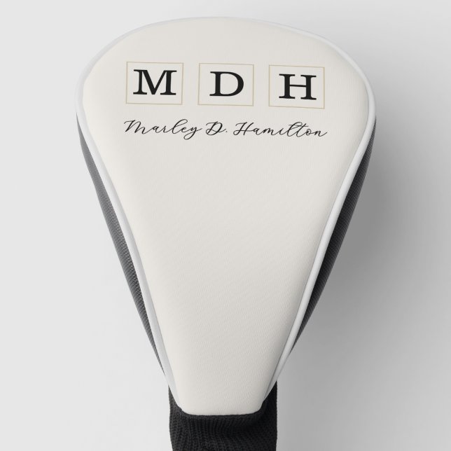 Klassischer Monogramm-Spielernamne Golf Headcover (Von Creator hochgeladen)
