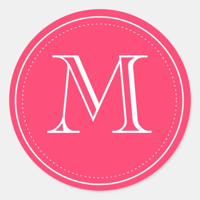 Klassischer Monogramm-Umschlag Aufkleber von Origa (Vorderseite)