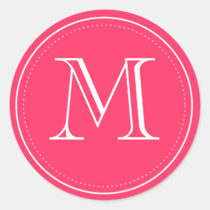 Klassischer Monogramm-Umschlag Aufkleber von Origa