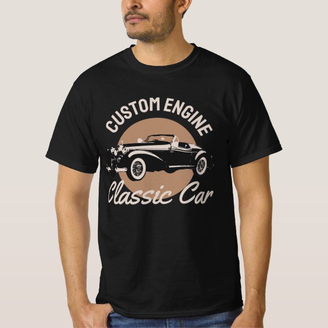 Klassischer Motor T-Shirt (Vorderseite)