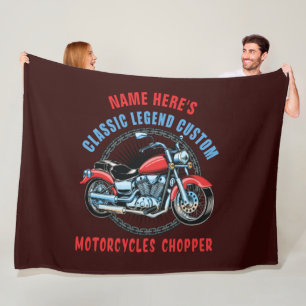 Klassischer Motorrad-Chopper hinzufügen Fleecedecke