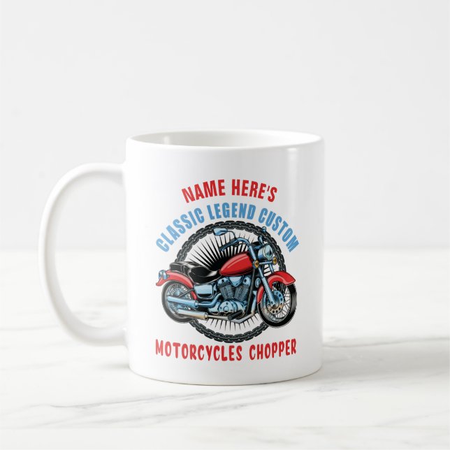 Klassischer Motorrad-Chopper hinzufügen Kaffeetasse (Links)