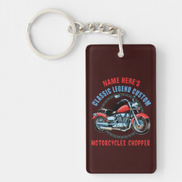 Klassischer Motorrad-Chopper hinzufügen Schlüsselanhänger