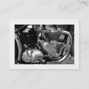 Klassischer Motorrad-Motor, Mini-Foto Visitenkarte