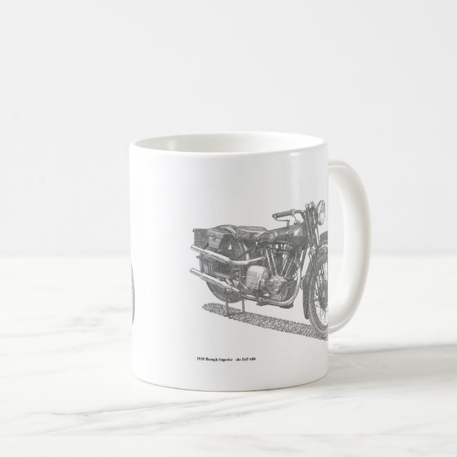 Klassischer Motorradkalender (britischer Klassiker Kaffeetasse (VorderseiteRechts)