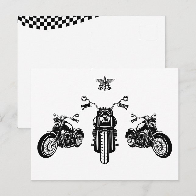 Klassischer Motorradmechaniker Postkarte (Vorne/Hinten)