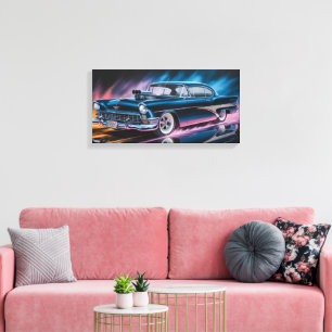Klassischer Muscle Car 1956 Leinwanddruck