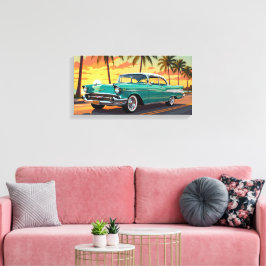 Klassischer Muscle Car 1957 Leinwanddruck