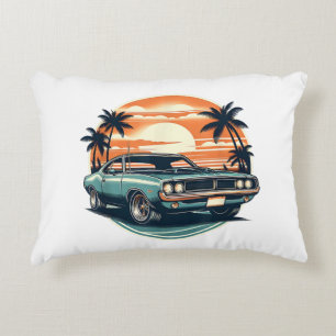 Klassischer Muscle-Car-Retro-Vintage-Stil Dekokissen