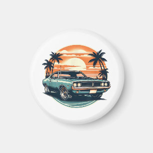 Klassischer Muscle-Car-Retro-Vintage-Stil Magnet