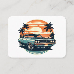Klassischer Muscle-Car-Retro-Vintage-Stil Visitenkarte