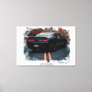 *~* Klassischer Muskelwagen Altes antikes Auto Leinwanddruck