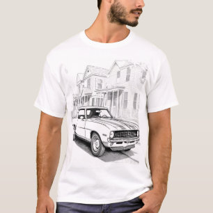Klassischer Muskelwagen der Linie Art T-Shirt