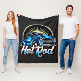 Klassischer Muskelwagen des blauen Frisierten Auto Fleecedecke