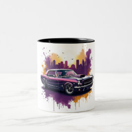 Klassischer Mustang-Muscle-Car Zweifarbige Tasse
