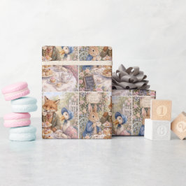 Klassischer Nachmittagstee für Kaninchen, Enten un Geschenkpapier