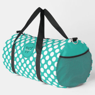 Klassischer Name Anfangsbuchstaben Türkis Weiße Tu Duffle Bag