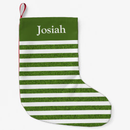 Klassischer Name der grünen und weißen Streifen Kleiner Weihnachtsstrumpf