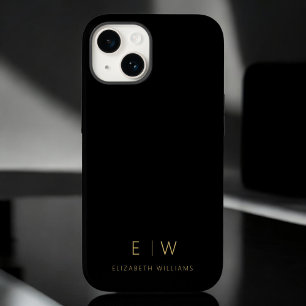 Klassischer Name der Minimalistischen Schwarz-Gold Case-Mate iPhone 14 Hülle