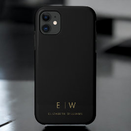 Klassischer Name der Minimalistischen Schwarz-Gold Case-Mate iPhone Hülle