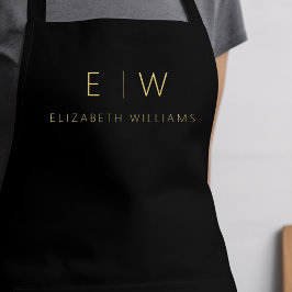 Klassischer Name der Minimalistischen Schwarz-Gold Schürze