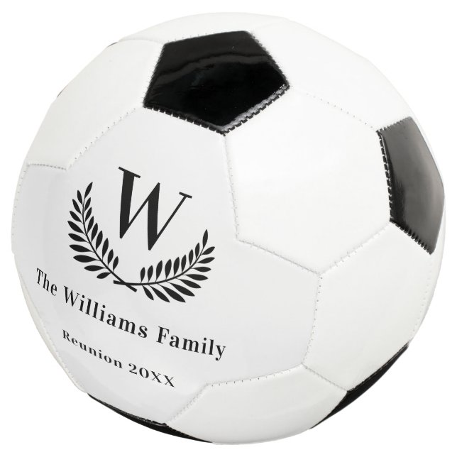 Klassischer Name der Wiedersehen monogramm-Familie Fußball (Dreiviertel)