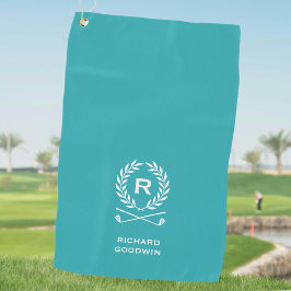 Klassischer Name des Personalisierten Monogramms T Golfhandtuch