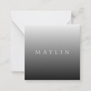 Klassischer Name oder Wort Farbverlauf Grau Mitteilungskarte