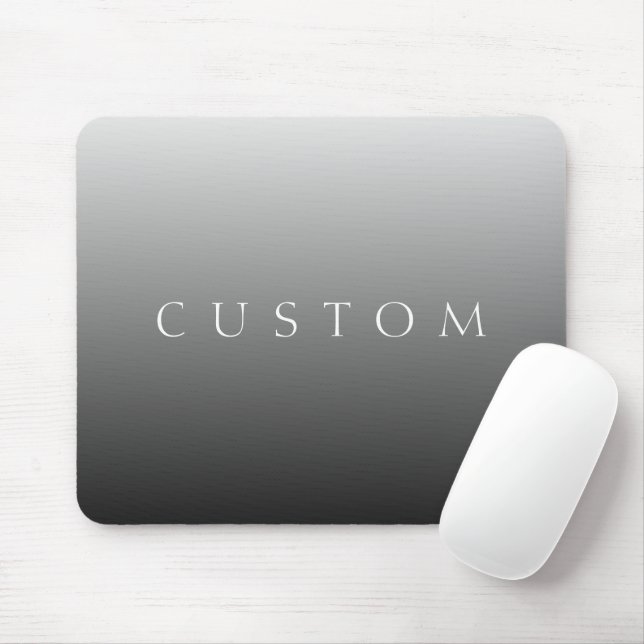 Klassischer Name oder Wort | Gradient Gray Mousepad (Mit Mouse)