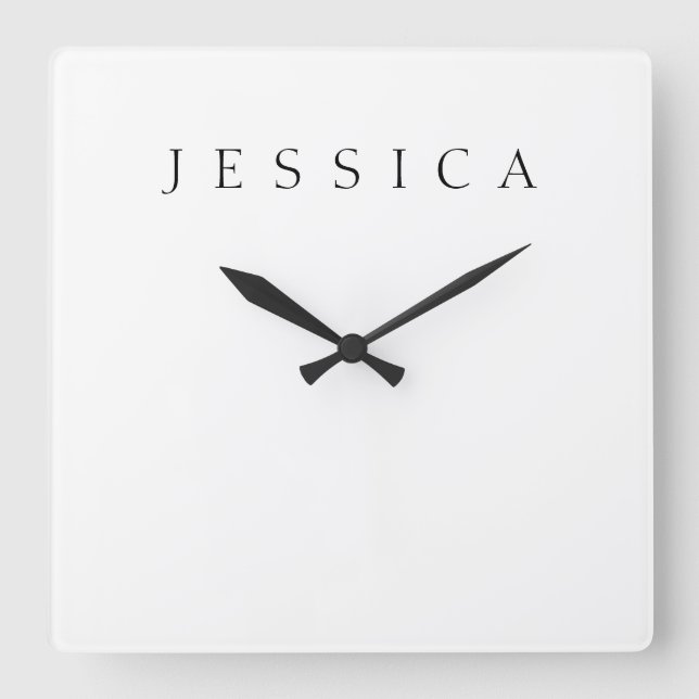 Klassischer Name (oder Wort) Quadratische Wanduhr (Vorderseite)