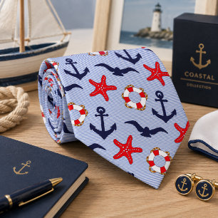Klassischer Navy-Anker Krawatte