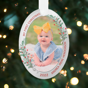 Klassischer Neugeborener 1. Weihnachtsgeburten Pfl Ornament