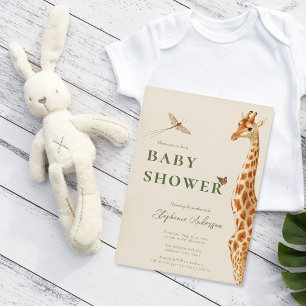 Klassischer neutraler Giraffe Einladung