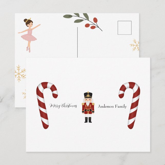 Klassischer Nussknacker Weihnachten Postkarte (Vorne/Hinten)