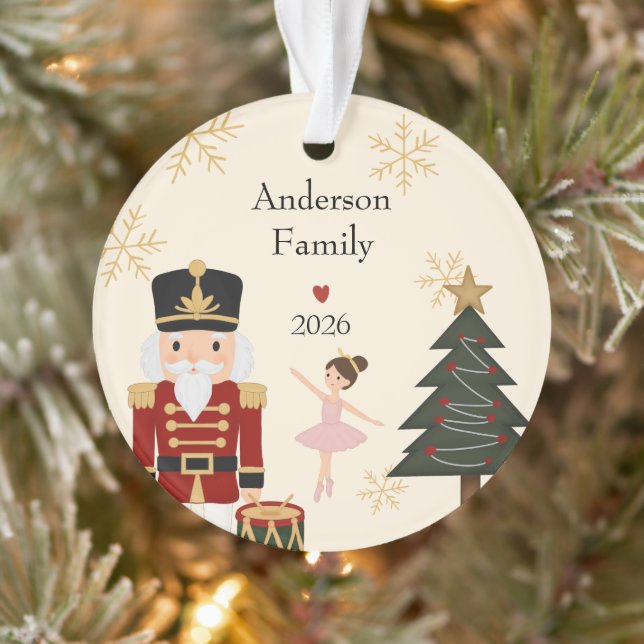 Klassischer Nussknacker-Weihnachts-Acrylfarben-Sch Ornament (Baum)