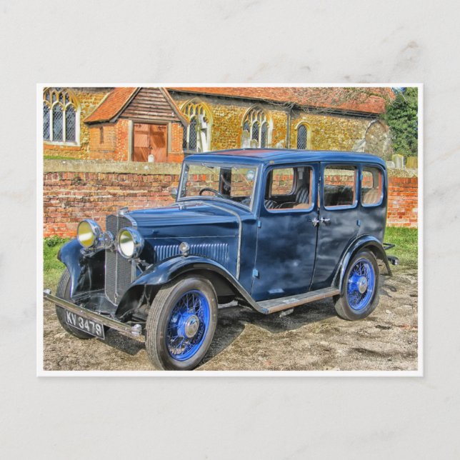 Klassischer Oldtimer Oldtimer Antiquität hdr Auto  Postkarte (Vorderseite)