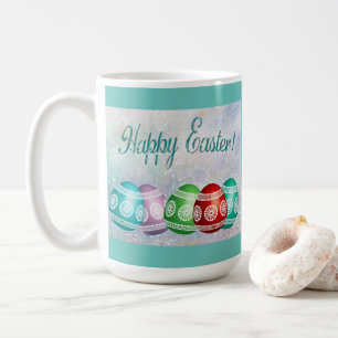 Klassischer Ostertasse Bunte Eier & Blaugrüner Hin Kaffeetasse