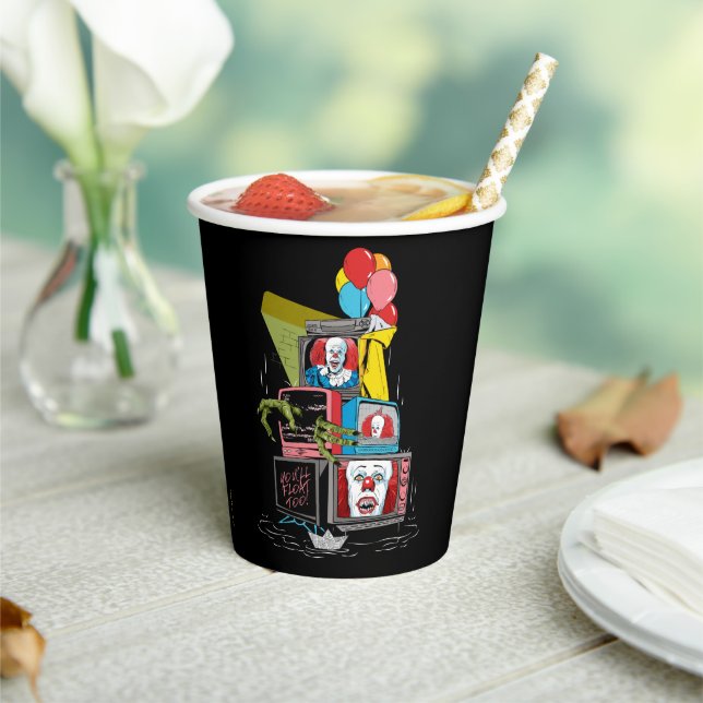 Klassischer Pennywise-TV-Stack - Sie werden auch s Pappbecher (In Situ)