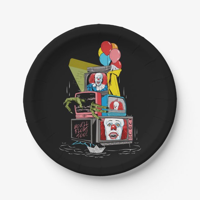 Klassischer Pennywise-TV-Stack - Sie werden auch s Pappteller (Vorderseite)