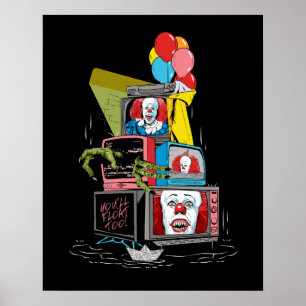 Klassischer Pennywise-TV-Stack - Sie werden auch s Poster
