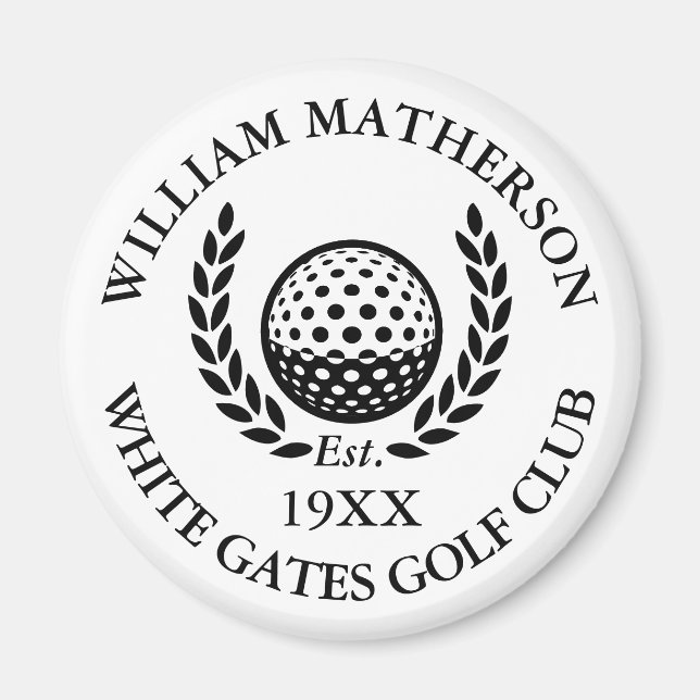 Klassischer personalisierter Golfclub-Name Magnet (Vorne)