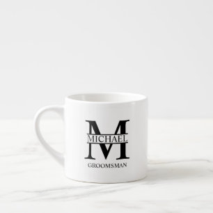 Klassischer personalisierter Kaffeebecher für Trau Espressotasse
