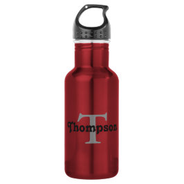 Klassischer Personalisierter Name des Monogramms Trinkflasche