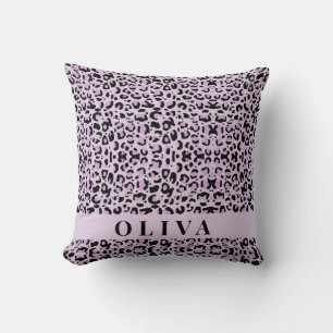Klassischer personalisierter rosa Leopardenprint Kissen