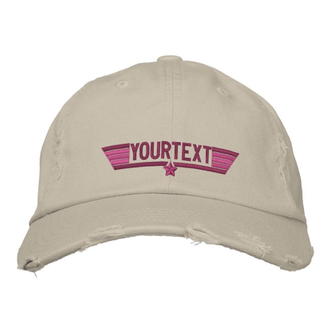Klassischer Personalisierter Stern gewinnt den Tex Bestickte Kappe (Vorderseite)