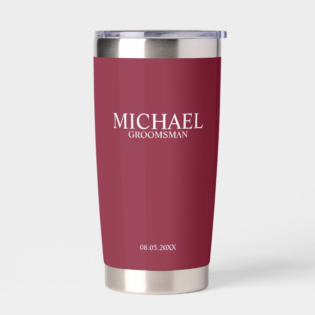 Klassischer Personalisierter Trauzeuge Thermobecher (Links)